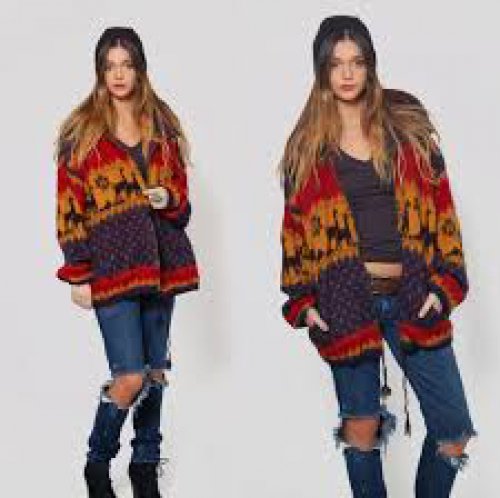Ethnic Sweater & Oversize Coat