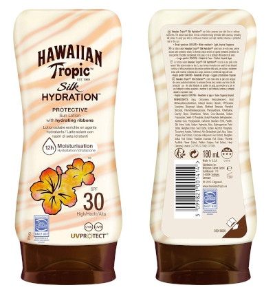 Hawaiian Tropic Silk SPF 30, con un bonito diseño de producto